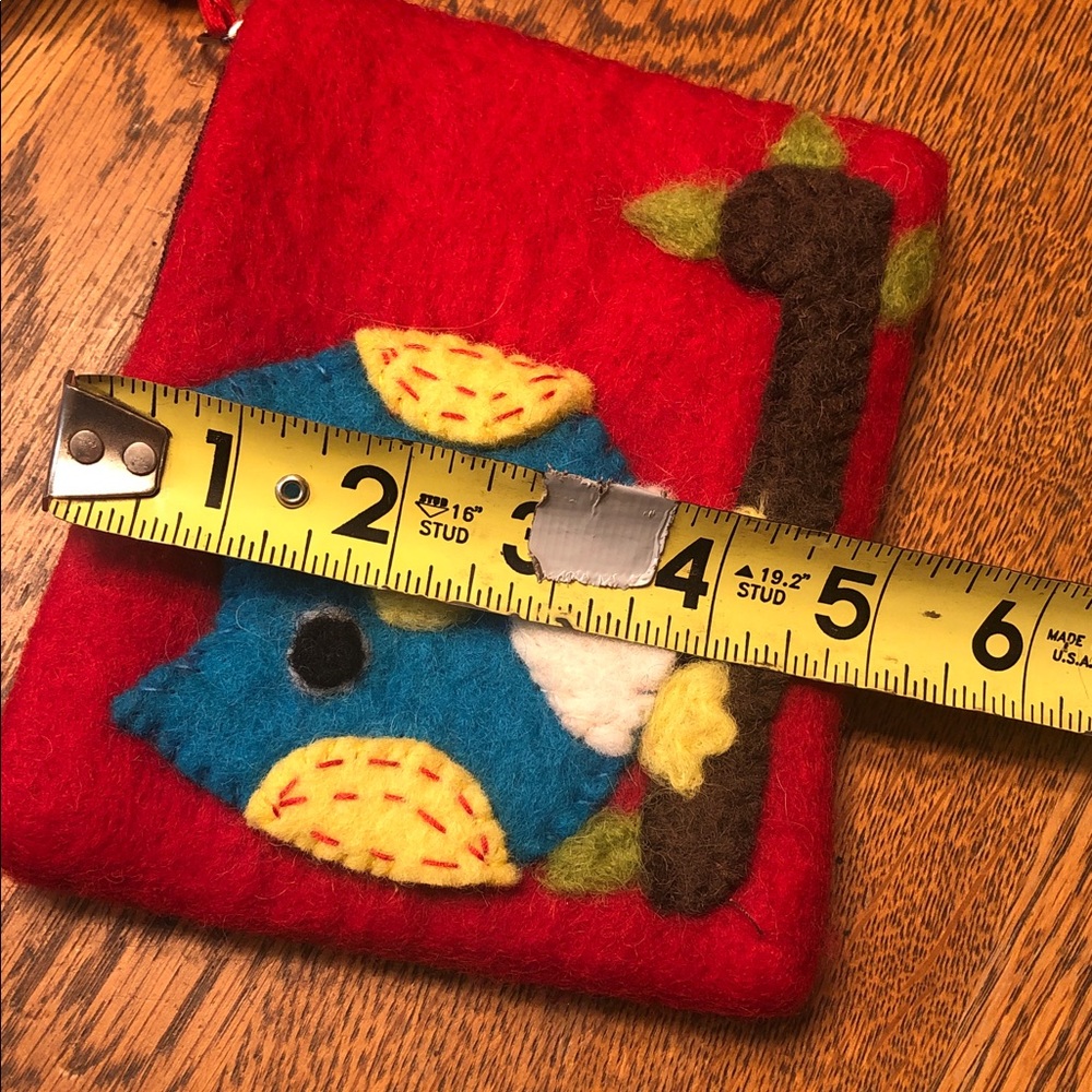 Colorful Felted Wool Bird Pouches Made in Nepal - Set of 2 - Picture 7 of 13